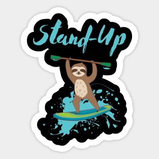 Funny Stand Up Paddling Sticker